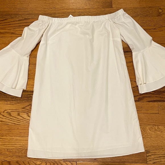 White off the shoulder tunic top. Tag still included. Never been worn. - Picture 3 of 3